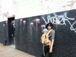 In Williamsburg, NY with the Dragon Baby