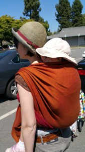 Close up of the Diamond Weave Garnet & Gold Tester