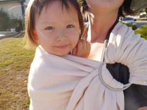 Dragon Baby gives this Crema Ring Sling her seal of approval