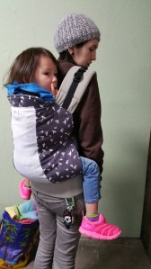 Toddler Kinderpack with a 3 year old