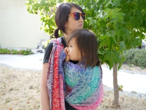 Oscha Libero Waikiki in a Front Wrap Cross Carry Tied at Shoulder